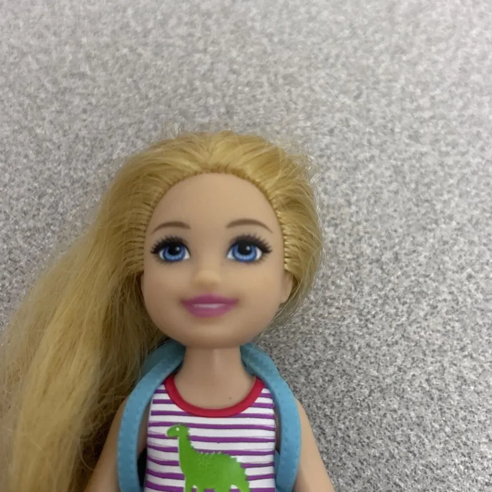 Mattel Barbie Club Chelsea Doll, Lot of 3 Girl Dolls, Dressed, Backpack, 1 AA